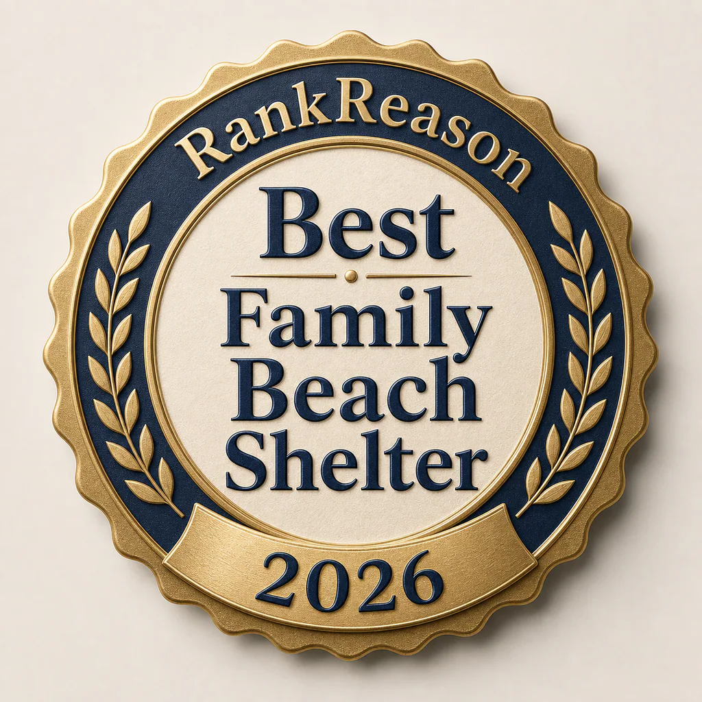 RankReason Best Family Beach Shelter 2026 badge
