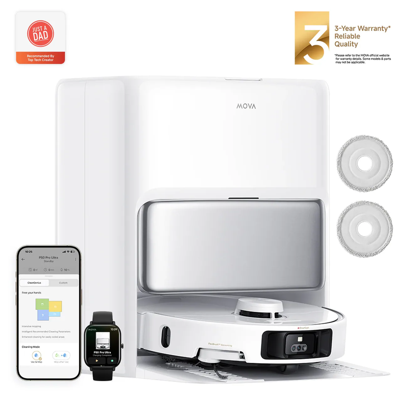 MOVA P50 Pro Ultra Robot Vacuum and Mop Combo